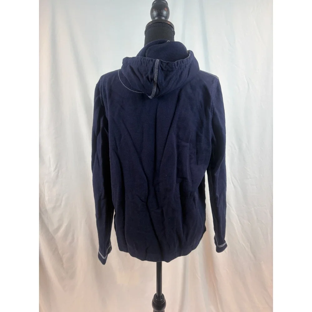 Lauren Jeans Co Ralph Lauren Navy Blue Full Zip Hoodie Sweatshirt Large - Picture 5 of 9